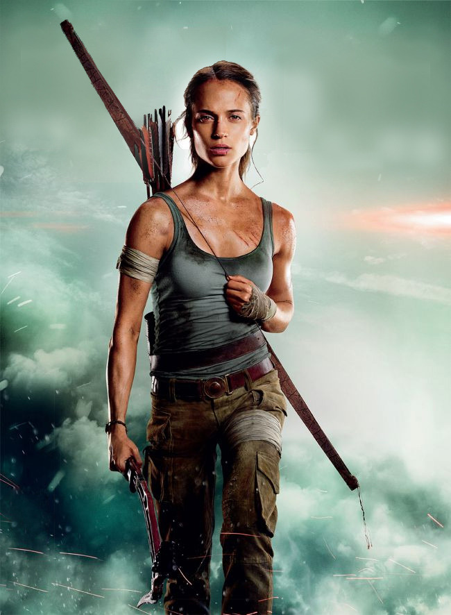 Алисия Викандер на промофото к «Tomb Raider: Лара Крофт»