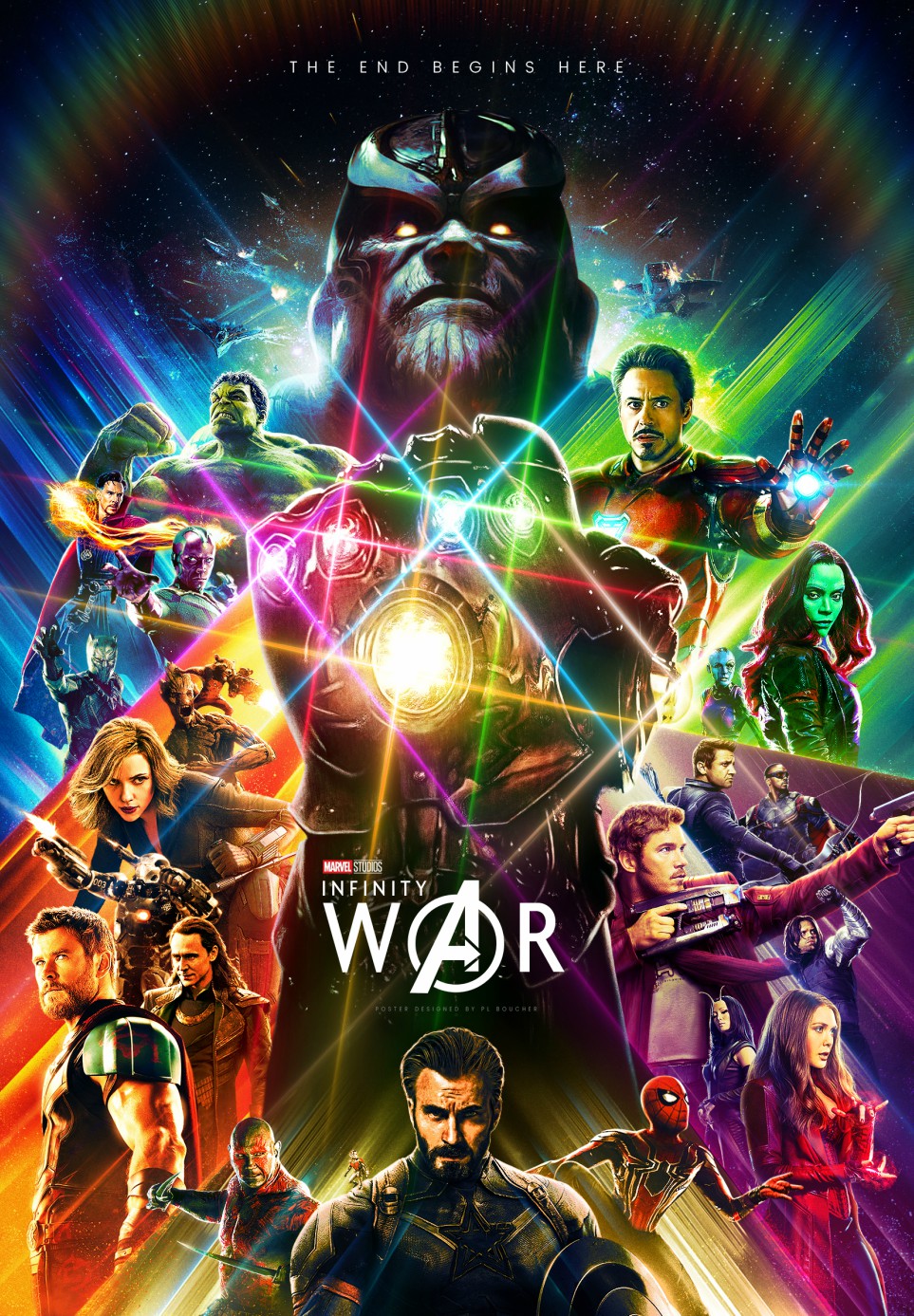 Плакат «Мстителей: Война бесконечности» с Человеком-пауком
