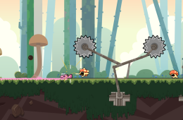 Скриншот из игры «Super Meat Boy Forever»