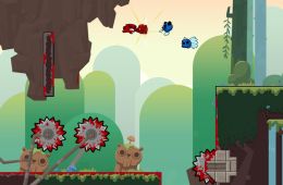 Скриншот из игры «Super Meat Boy Forever»