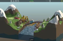 Скриншот из игры «Poly Bridge»