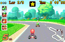 Скриншот из игры «Mario Kart: Super Circuit»
