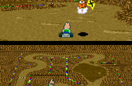 Скриншот из игры «Super Mario Kart»