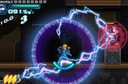 Скриншот из игры «Azure Striker Gunvolt»