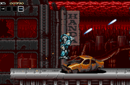 Скриншот из игры «Blazing Chrome»