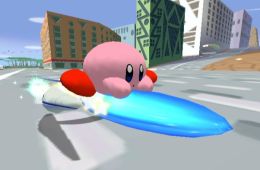 Скриншот из игры «Kirby Air Ride»