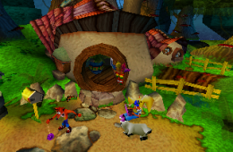 Скриншот из игры «Crash Bandicoot: Warped»