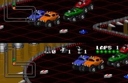 Скриншот из игры «Rock n' Roll Racing»