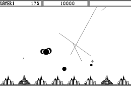 Скриншот из игры «Missile Command»