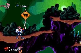 Скриншот из игры «Earthworm Jim»