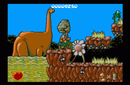 Скриншот из игры «Chuck Rock»