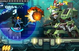 Скриншот из игры «Azure Striker Gunvolt»