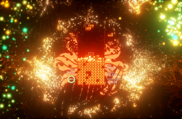 Скриншот из игры «Tetris Effect»