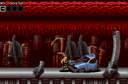 Скриншот из игры «Blazing Chrome»