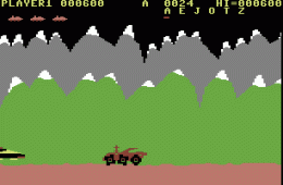 Скриншот из игры «Moon Patrol»