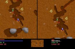 Скриншот из игры «Liero»