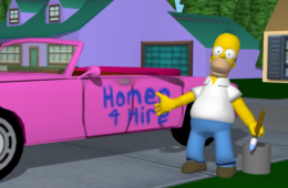 Скриншот из игры «The Simpsons: Road Rage»