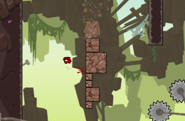 Скриншот из игры «Super Meat Boy Forever»