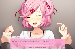 Скриншот из игры «Doki Doki Literature Club!»