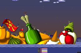 Скриншот из игры «Worms Armageddon»