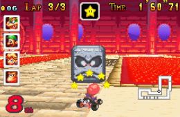 Скриншот из игры «Mario Kart: Super Circuit»