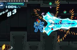 Скриншот из игры «Azure Striker Gunvolt»