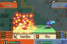 Скриншот из игры «Fire Emblem: The Sacred Stones»