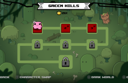 Скриншот из игры «Super Meat Boy Forever»